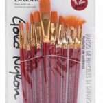 Giorgione Multi Shapes Artist Paint Brush Set of 12 Pieces