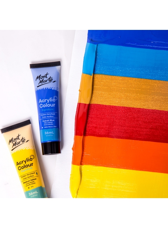 Mont Marte Acrylic Colour Paint Gift/Artist Set 36ml Tubes 48pce