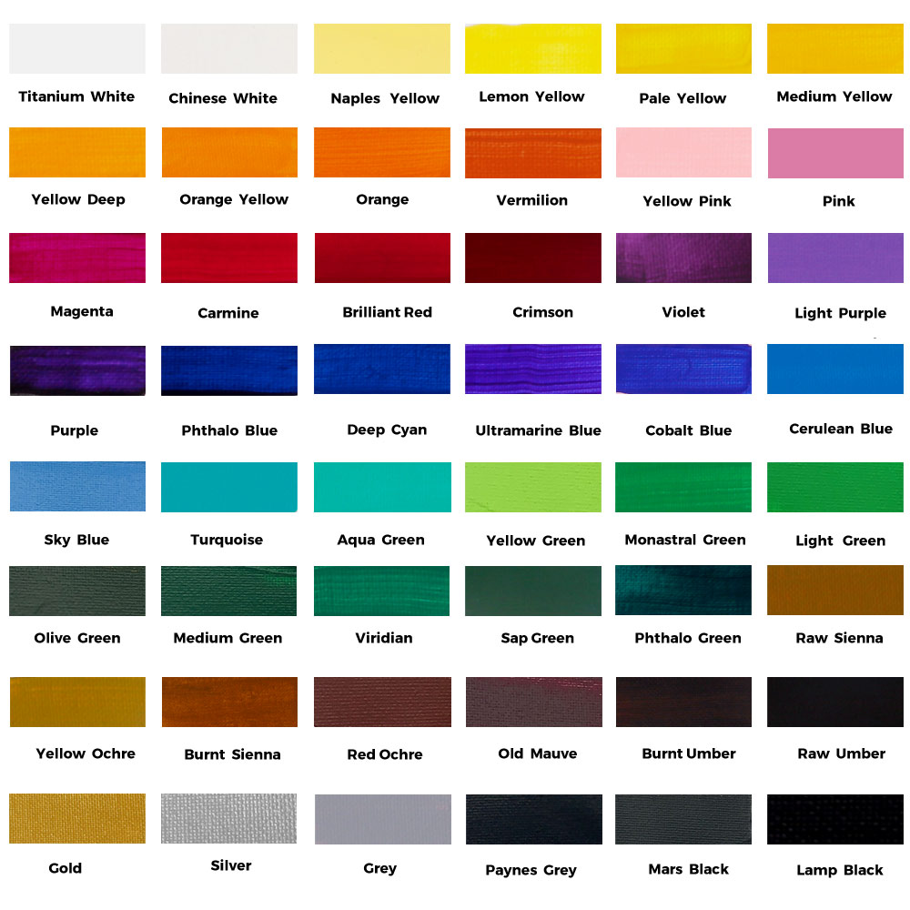 Mont Marte Acrylic Colour Paint Gift/Artist Set 36ml Tubes 48pce