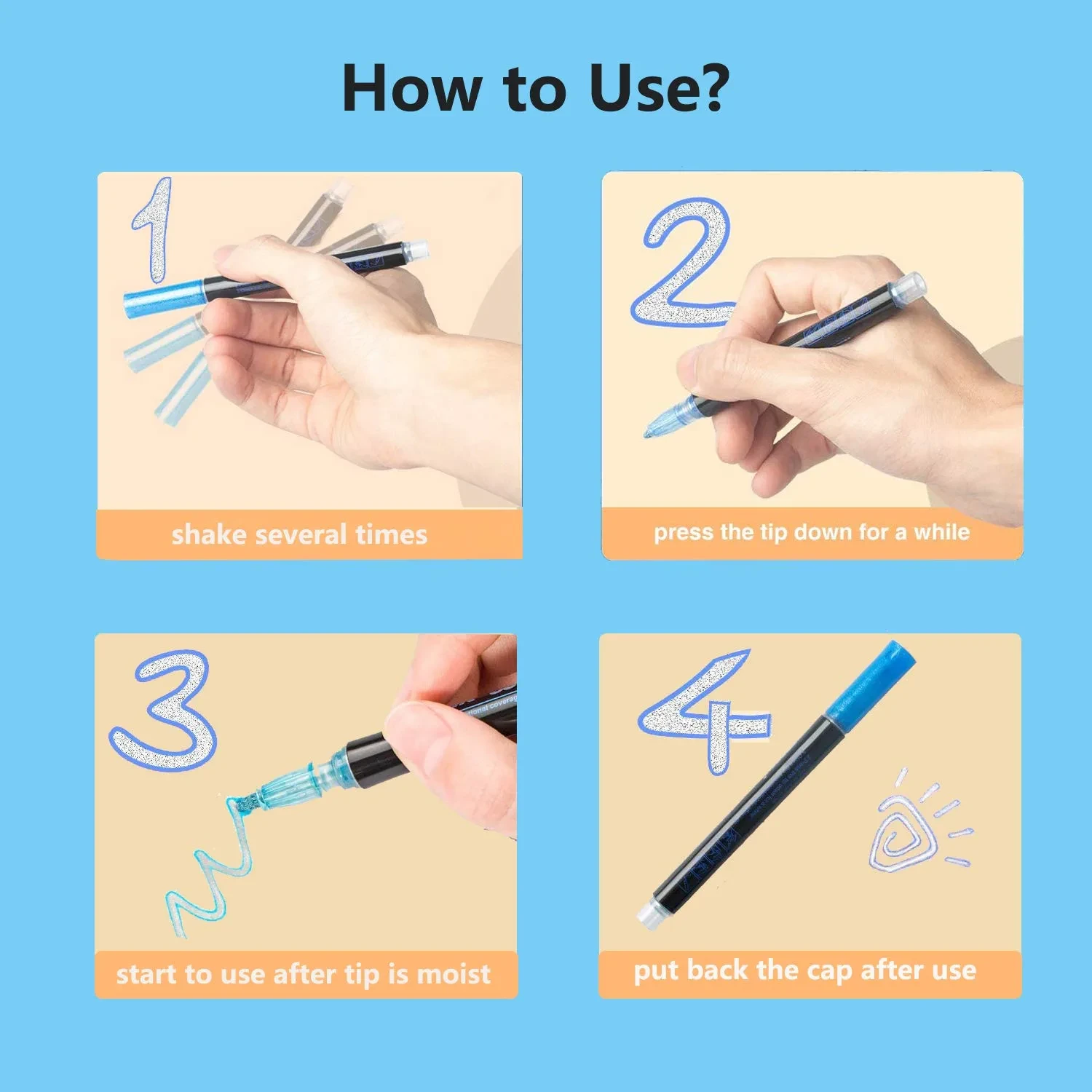 Keep Smiling Outline Marker Pack of 10