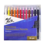 Mont Marte Premium Pencil Set - Woodless Watercolour Pencils 24pcs