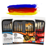 Simply Natural Hair Brush Set With Zip Case - Daler Rowney