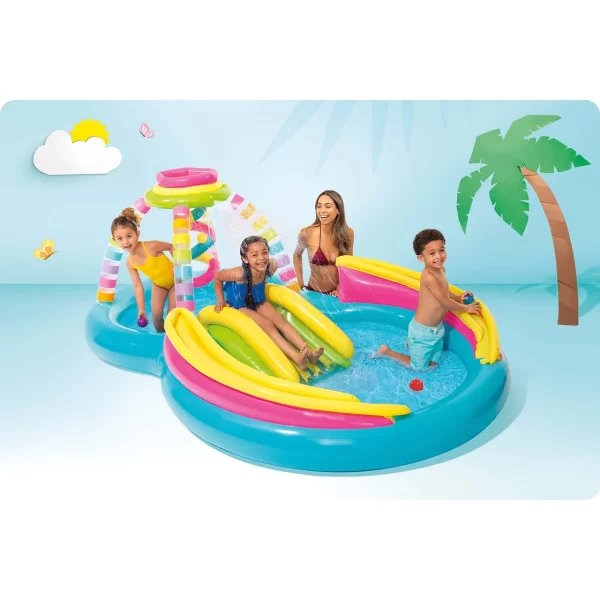 Intex Rainbow Inflatable Playground Pool