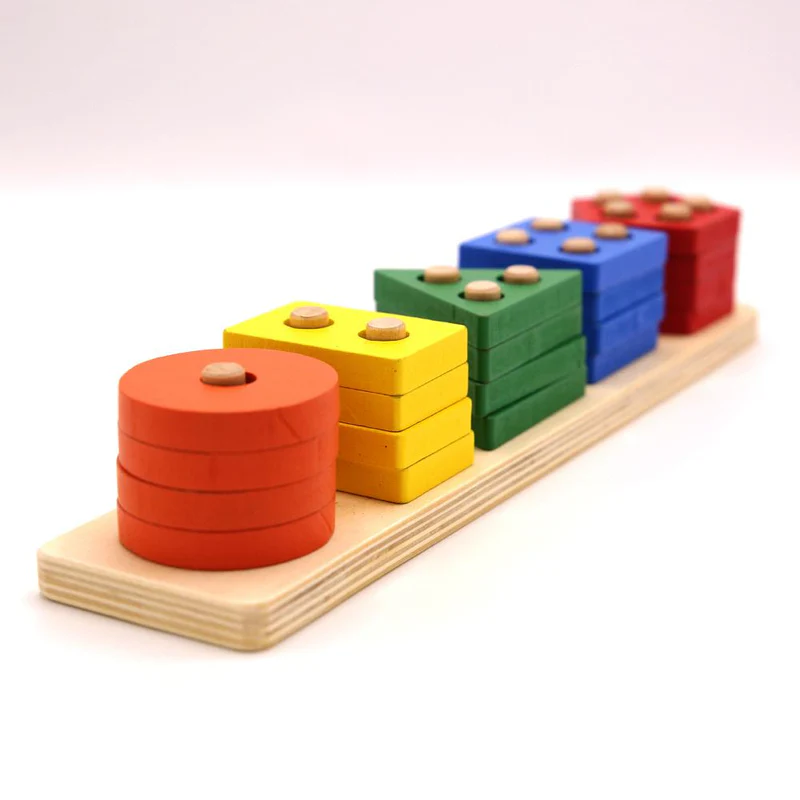 Geometric Shape Block Educational Wooden Toys